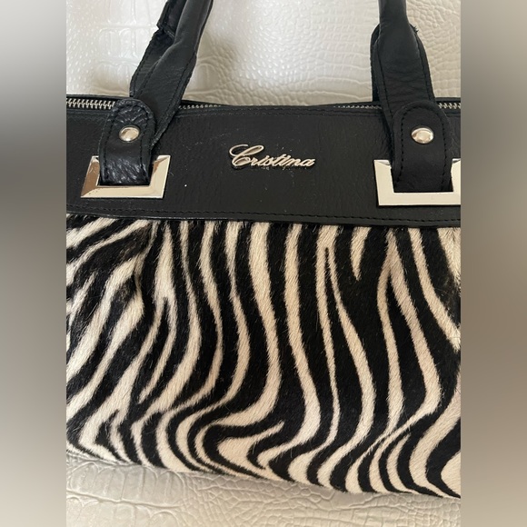 zebra hide leather bag - Picture 2 of 8